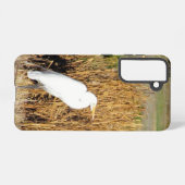 Fall: Egret im Gras Samsung Galaxy Hülle (Rückseite (Horizontal))