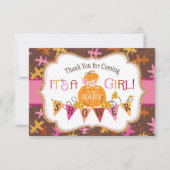 Fall-Eichen-Blätter-GoldGlitzer-Kürbise danken Dankeskarte (Vorderseite)