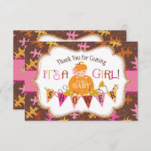 Fall-Eichen-Blätter-GoldGlitzer-Kürbise danken Dankeskarte (Vorne/Hinten)