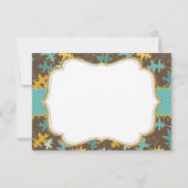 Fall-Eichen-Blätter-GoldGlitzer-Kürbise danken Dankeskarte (Rückseite)