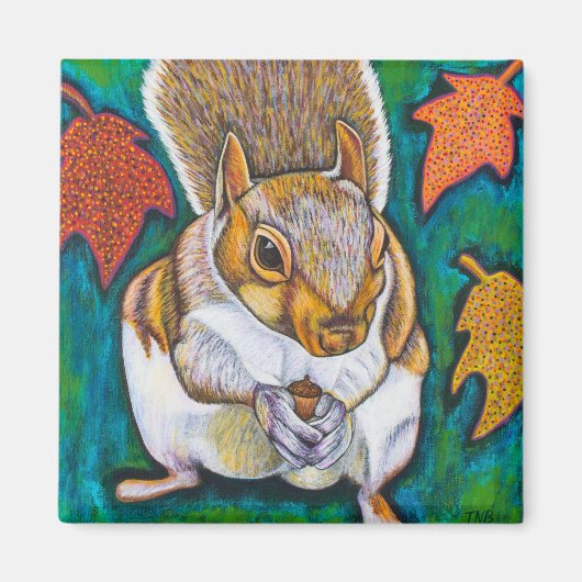 Fall Eichhörnchen Magnet (Vorne)