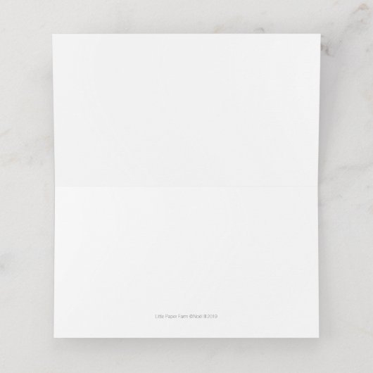 Fall Eichhörnchen mit Nut and Herbstlaubs Platzkarte (Innenseite Aufgefaltet)