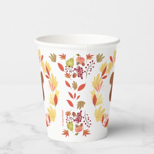 Fall Eichhörnchen mit Nut Pappbecher (Rechts)