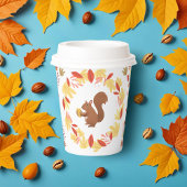 Fall Eichhörnchen mit Nut Pappbecher