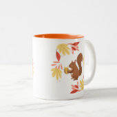 Fall Eichhörnchen Zweifarbige Tasse (VorderseiteRechts)