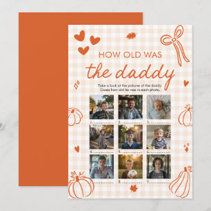 Fall ein kleiner Kürbis Wie alt war das Daddy-Spie Einladung