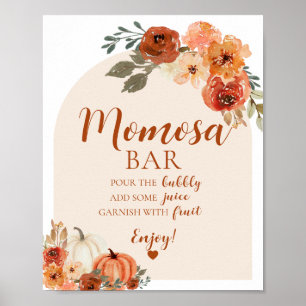 Fall ein kleines Pumpkin Baby Dusche Momosa Bar Si Poster