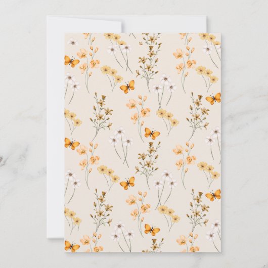 Fall ein kleines Pumpkin Baby Duwer Gender Neutral Einladung (Rückseite)