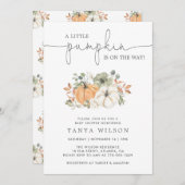 Fall eine kleine Pumpkin Baby Dusche Einladung (Vorne/Hinten)