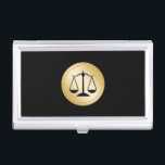 Fall einer klassischen Staatsanwaltschaft Visitenkarten Etui<br><div class="desc">Visitenkartengehäuse mit klassisch aussehendem Emblem,  das ein Symbol in Gesetzeslage enthält. Stellen Sie sich dies als Visitenkartenvorlage für Anwälte,  Rechtsdienste oder Strafverfolgungsbehörden vor.</div>