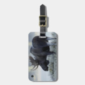 Fall - Elch Gepäckanhänger (Vorderseite vertikal)