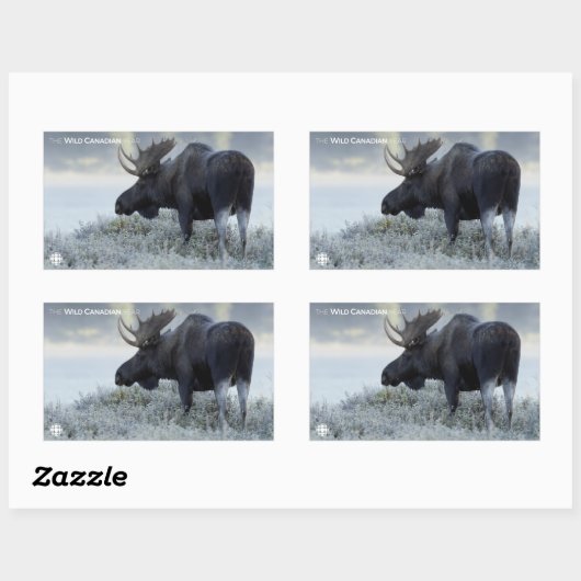 Fall - Elch Rechteckiger Aufkleber (Blatt)