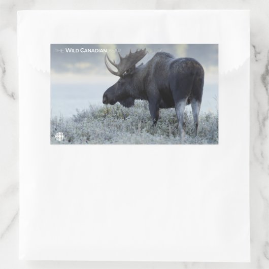 Fall - Elch Rechteckiger Aufkleber (Tasche)