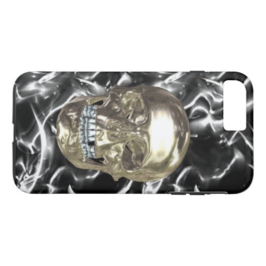 Fall: Electric Chrome Skull iPhone 7 Case-Mate iPhone Hülle (Rückseite (Horizontal))