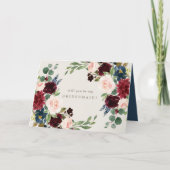 Fall Elegance Bridesmaid Card Karte (Vorderseite)