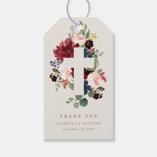 Fall Elegance Danke Tag Geschenkanhänger (Vorderseite)