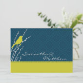 Fall Elegance Wedding Invitation Card Einladung (Stehend Vorderseite)