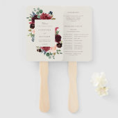 Fall Elegance Wedding Program Fan Fächer (Vorne und Hinten)