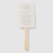 Fall Elegance Wedding Program Fan Fächer (Rückseite)