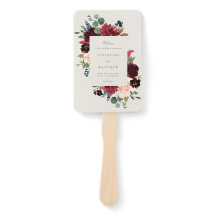 Fall Elegance Wedding Program Fan