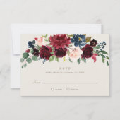 Fall Elegance Wedding RSVP Einladung (Vorderseite)