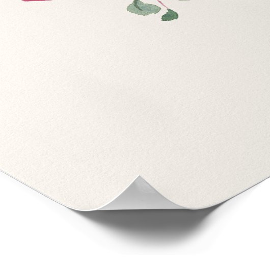 Fall Elegance Wedding Welcome Sign Poster (Ecke)