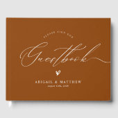 Fall Elegant Minimalist Modern Wedding Guestbook Gästebuch (Vorderseite)