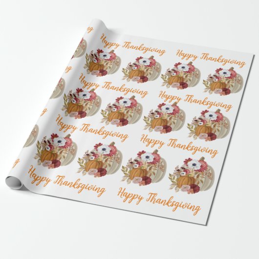Fall Elegant Pumpkin Geschenkpapier (Ungerollt)