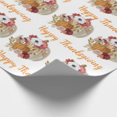 Fall Elegant Pumpkin Geschenkpapier (Ecke)