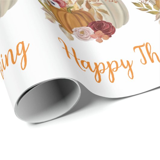 Fall Elegant Pumpkin Geschenkpapier (Rolleneckpunkt)