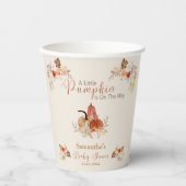Fall Elegant Rustic Terracotta Babydusche Pappbecher (Vorderseite)