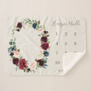 Fall Elegante Baby-Meilenstein Sherpadecke