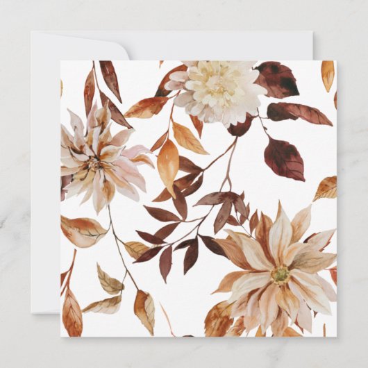 Fall Elegantes Brautparty Einladung (Rückseite)