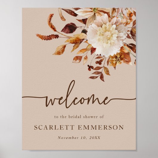 Fall Elegantes Brautparty Poster (Vorne)