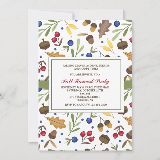 Fall-Element-Einladung Einladung (Vorderseite)