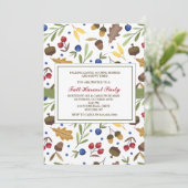 Fall-Element-Einladung Einladung (Stehend Vorderseite)