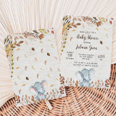 Fall Elephant Baby Dusche Einladung