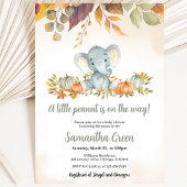 Fall Elephant Baby Dusche Einladung