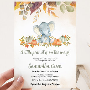 Fall Elephant Baby Dusche Einladung