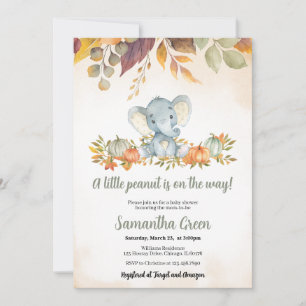 Fall Elephant Baby Dusche Einladung