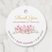 Fall Elephant Pumpkin Baby Dusche Geschenkanhänger (Rückseite)