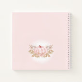 Fall Elephant Pumpkin Girl Babydusche Gästebuch Notizblock (Rückseite)