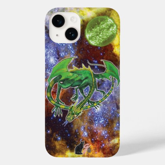 Fall Emerald Cosmic Dragon Case-Mate iPhone Hülle (Rückseite)