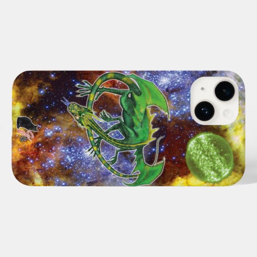 Fall Emerald Cosmic Dragon Case-Mate iPhone Hülle (Rückseite (Horizontal))