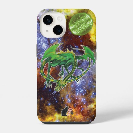 Fall Emerald Cosmic Dragon Case-Mate iPhone Hülle (Rückseite)