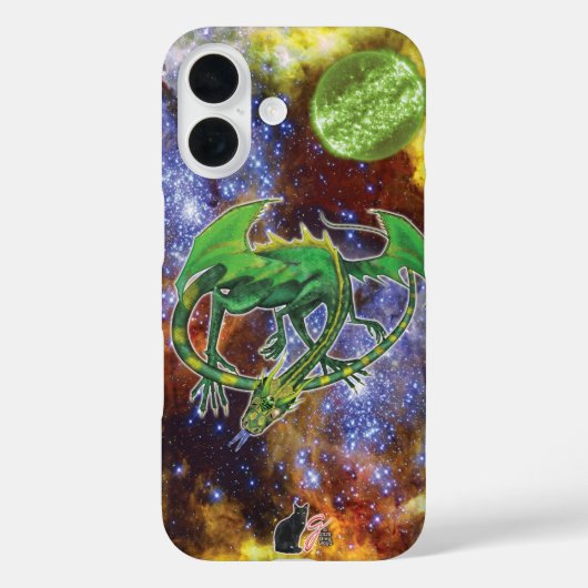 Fall Emerald Cosmic Dragon Case-Mate iPhone Hülle (Rückseite)