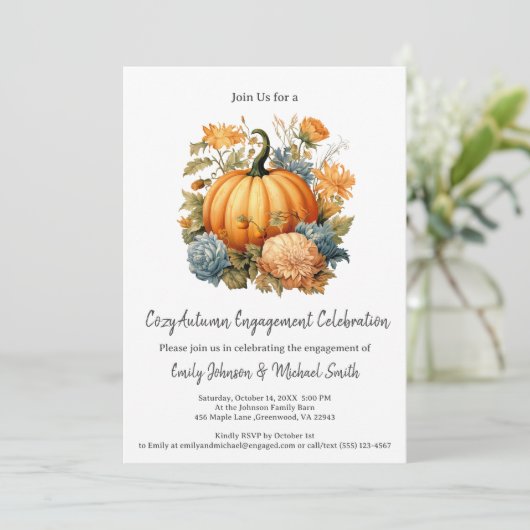 Fall-Engagement-Partei Einladung (Stehend Vorderseite)