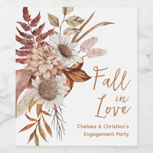 Fall-Engagement-Partei Weinetikett (Einzelnes Label)