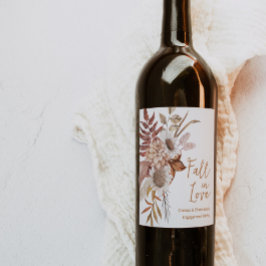 Fall-Engagement-Partei Weinetikett