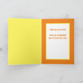 Fall Equinox, Ankunft im Herbst, Hübsche Fall-Szen Karte (Innenseite)